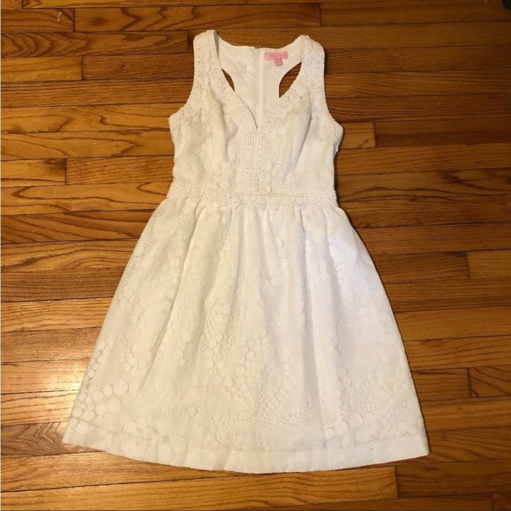 EUC - Lilly Pulitzer NWT Litzia Dress White Mocean Size 6